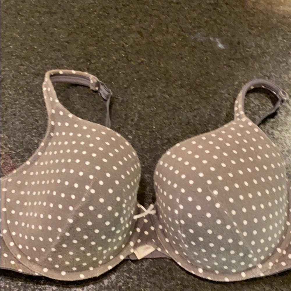 Cacique 40 DDD Brownish/black polka dot bra
